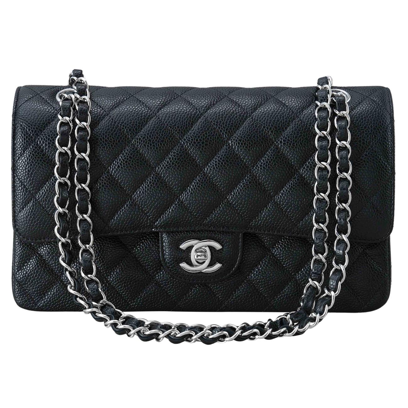 CHANEL(USED)샤넬 A01112 캐비어 클래식 미듐 플랩백